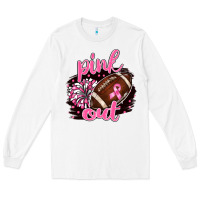 White pink out football Long Sleeve Tee - BarkalooDesign