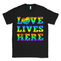 Black Western Love Lives Here Classic Tee - BundleAndBundleShop