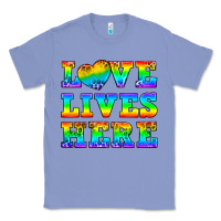 Colony Blue Western Love Lives Here Classic Tee - BundleAndBundleShop
