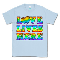Dusty Blue Western Love Lives Here Classic Tee - BundleAndBundleShop