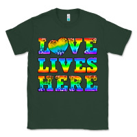 Sports Green Western Love Lives Here Classic Tee - BundleAndBundleShop