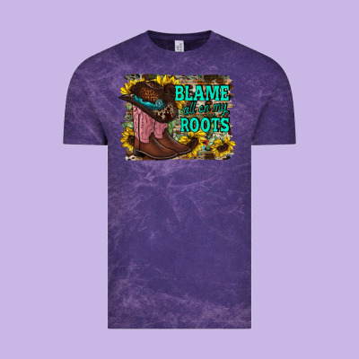 Blame All On My Roots Vintage Tee Designed By Racoondesign