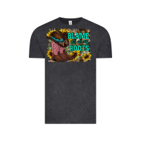 Vintage Black blame all on my roots Vintage Tee - RacoonDesign