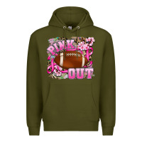 Army Green pink out Premium Hoodie - AdoDesignShop