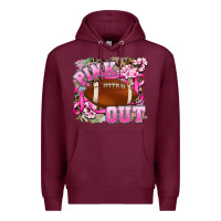 Burgundy pink out Premium Hoodie - AdoDesignShop