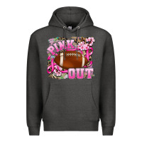 Charcoal Heather pink out Premium Hoodie - AdoDesignShop