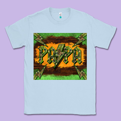 Papa  Lightning Camouflage Classic Tee Designed By Barkaloodesign