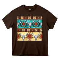 Chocolate Brown native american aztec seamless pattern 3 Heavy Core Tee - BundleAndBundleShop