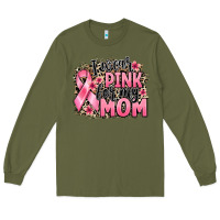 Army Green i wear pink for my mom Long Sleeve Tee - BarkalooDesign