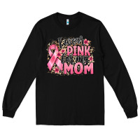 Black i wear pink for my mom Long Sleeve Tee - BarkalooDesign