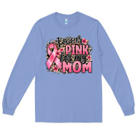 Colony Blue i wear pink for my mom Long Sleeve Tee - BarkalooDesign