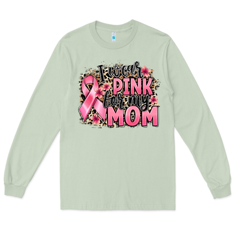 I Wear Pink For My Mom Long Sleeve Tee by BarkalooDesign | Teevron
