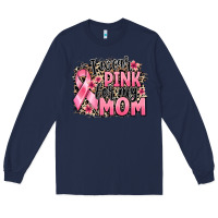 Navy i wear pink for my mom Long Sleeve Tee - BarkalooDesign