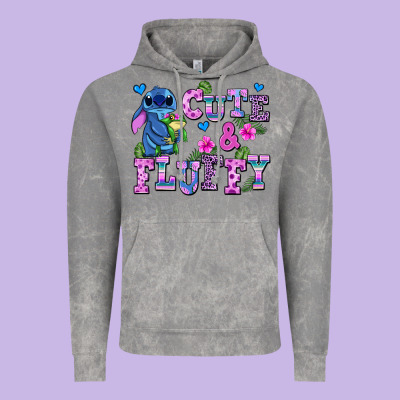 Cute And Fluffy Stitch Vintage Hoodie Designed By Adodesignshop