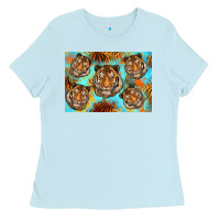 Baby Blue Tiger Ladies Tee - Artiststas