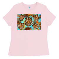 Bubblegum Pink Tiger Ladies Tee - Artiststas
