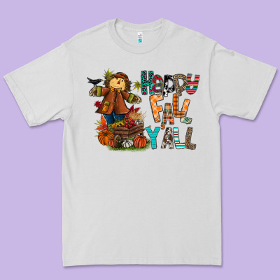 Happy Fall Y All Premium Tee Designed By Cowhidedigitalart