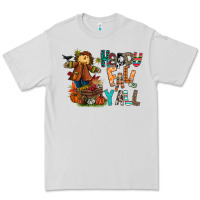 Dove Grey happy fall y all Premium Tee - CowhideDigitalArt