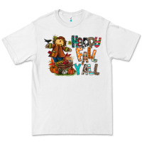 White happy fall y all Premium Tee - CowhideDigitalArt