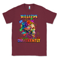 Burgundy Autism seeing in the world differently Classic Tee - FaDigitalArtStudio