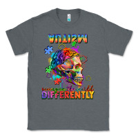 Charcoal Heather Autism seeing in the world differently Classic Tee - FaDigitalArtStudio