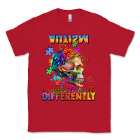 Red Autism seeing in the world differently Classic Tee - FaDigitalArtStudio