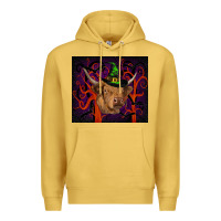 Antique Gold halloween glitter highland cow tumbler Premium Hoodie - RanaPortraitStore