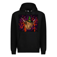 Black halloween glitter highland cow tumbler Premium Hoodie - RanaPortraitStore