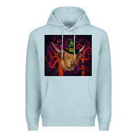 Blue Mist halloween glitter highland cow tumbler Premium Hoodie - RanaPortraitStore