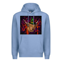 Colony Blue halloween glitter highland cow tumbler Premium Hoodie - RanaPortraitStore