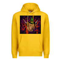 Lemon halloween glitter highland cow tumbler Premium Hoodie - RanaPortraitStore