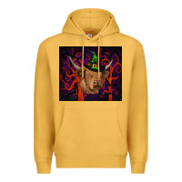 Mustard halloween glitter highland cow tumbler Premium Hoodie - RanaPortraitStore