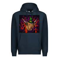 Navy halloween glitter highland cow tumbler Premium Hoodie - RanaPortraitStore