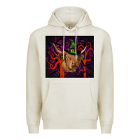 Oatmeal Heather halloween glitter highland cow tumbler Premium Hoodie - RanaPortraitStore