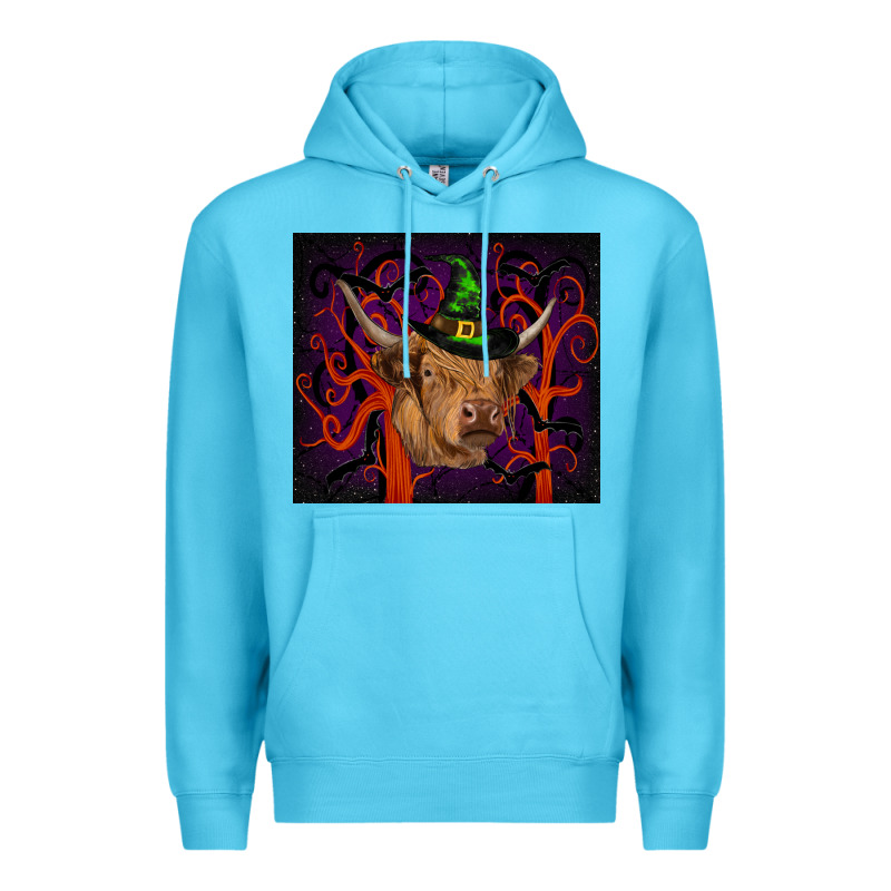 Halloween Glitter Highland Cow Tumbler Premium Hoodie by RanaPortraitStore | Teevron