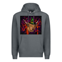Rock halloween glitter highland cow tumbler Premium Hoodie - RanaPortraitStore