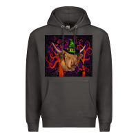 Smoke halloween glitter highland cow tumbler Premium Hoodie - RanaPortraitStore