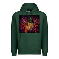 Sports Green halloween glitter highland cow tumbler Premium Hoodie - RanaPortraitStore