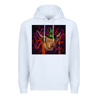 White halloween glitter highland cow tumbler Premium Hoodie - RanaPortraitStore