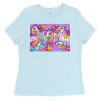 Baby Blue unicorn Ladies Tee - Artiststas