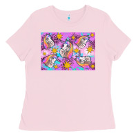 Bubblegum Pink unicorn Ladies Tee - Artiststas