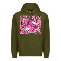 Army Green nobody fights alone Premium Hoodie - AdoDesignShop