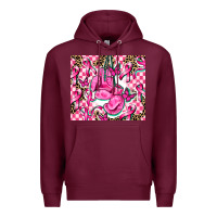 Burgundy nobody fights alone Premium Hoodie - AdoDesignShop