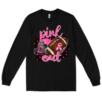 Black Pink Out Football Long Sleeve Tee - BarkalooDesign