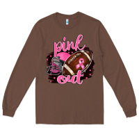 Chestnut Pink Out Football Long Sleeve Tee - BarkalooDesign