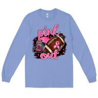 Colony Blue Pink Out Football Long Sleeve Tee - BarkalooDesign