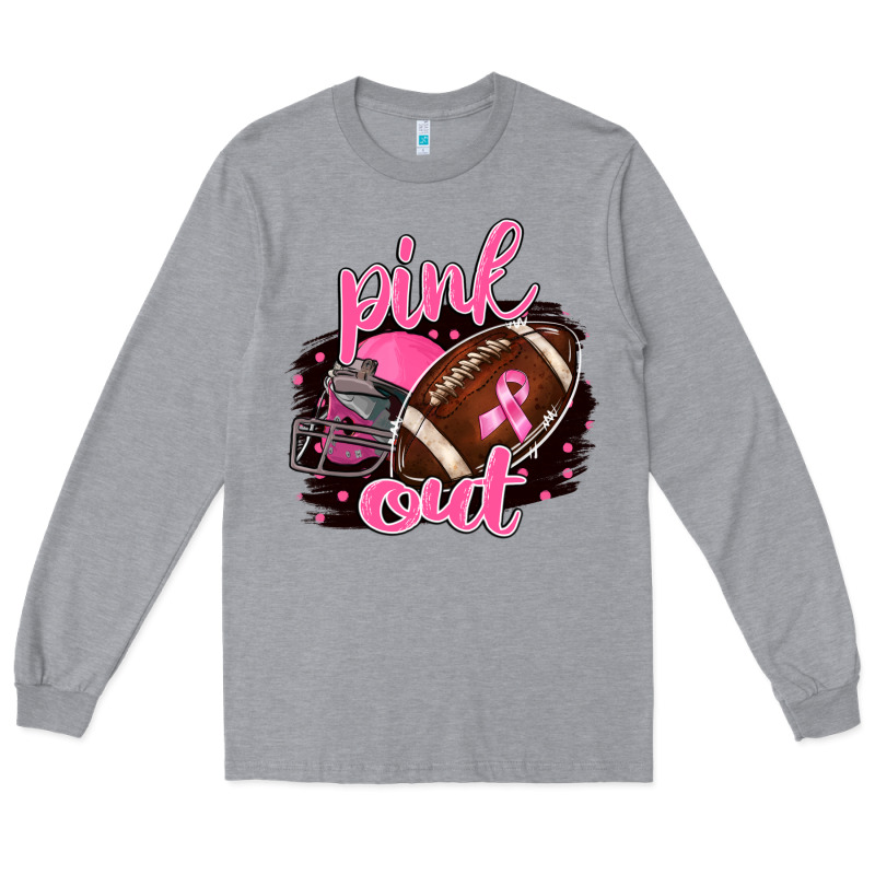 Pink Out Football Long Sleeve Tee by BarkalooDesign | Teevron