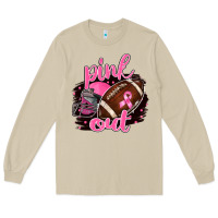 Mushroom Pink Out Football Long Sleeve Tee - BarkalooDesign