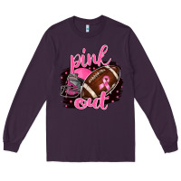 Plum Pink Out Football Long Sleeve Tee - BarkalooDesign
