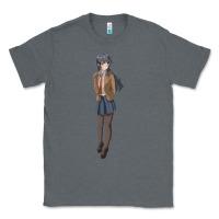 Charcoal Heather mai sakurajima Classic Tee - DesigneFamous